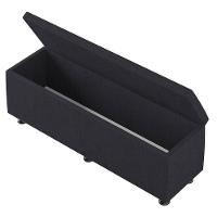 Baú Sapateira Estofada Casal King Size 195 Cm Júpiter Veludo Skybox Preto - 5