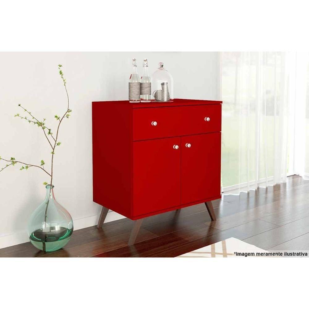 Buffet de Sala Jantar RT3021 2 Portas e 1 Gaveta Branco - Movelbento - 3