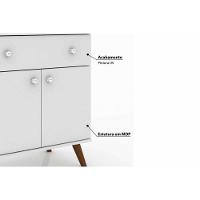 Buffet de Sala Jantar RT3021 2 Portas e 1 Gaveta Branco - Movelbento - 4