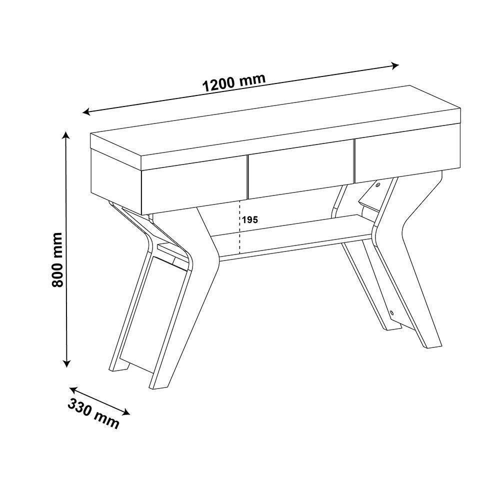 Aparador Houston Pinho Com Espelhos E Prateleiras - 2