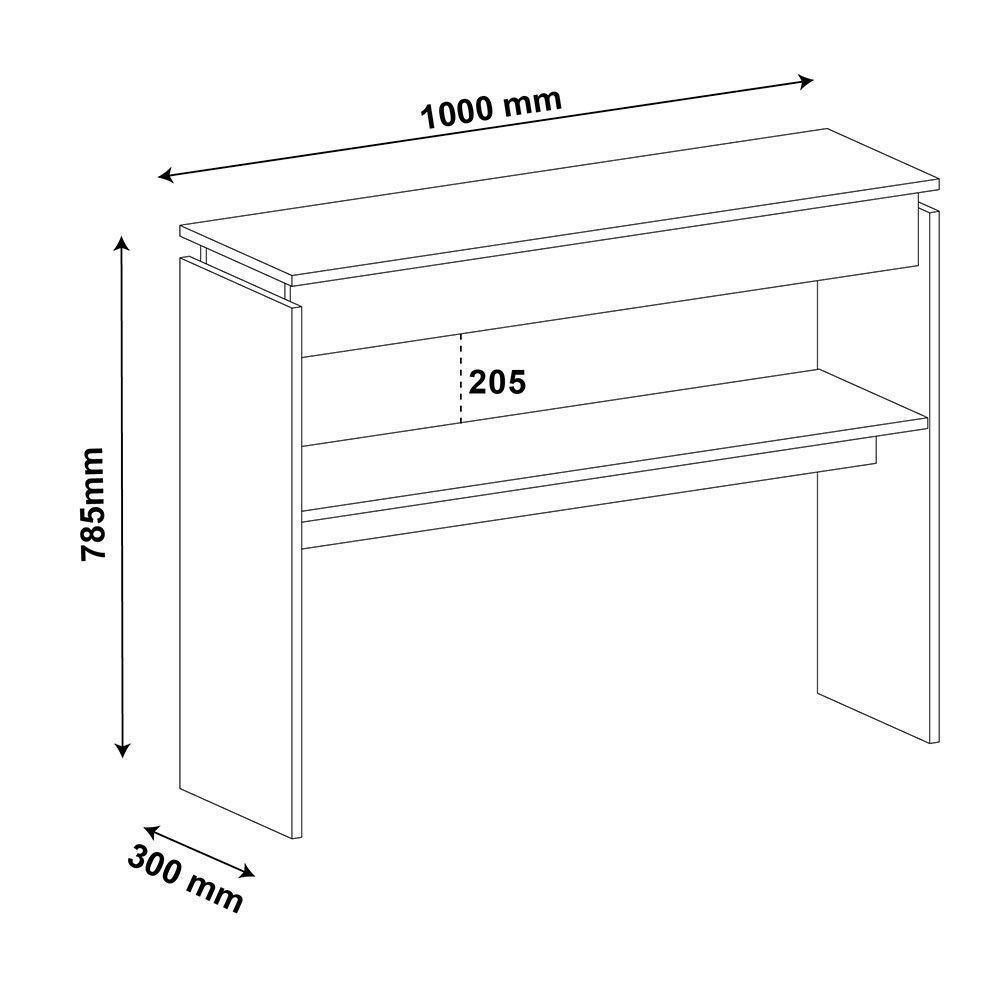 Aparador Para Sala Creta Branco Com 1 Prateleira - Artely - 2