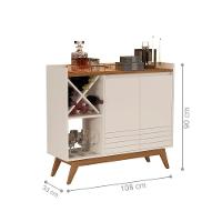 Buffet Adega Berlim 2 Portas Off White Freijo - 4