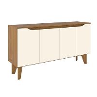 Buffet de Sala Jantar Quartzo 4 Portas Nature/Off White - Henn - 4