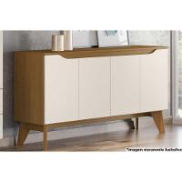 Buffet de Sala Jantar Quartzo 4 Portas Nature/Off White - Henn - 1