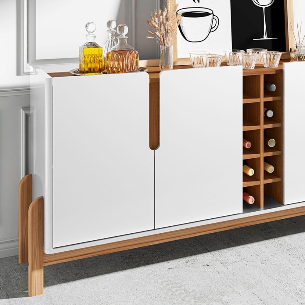 Buffet Aparador 190Cm Com Adega 050520 Branco Cedro Dcasa Branco Cedro - 4