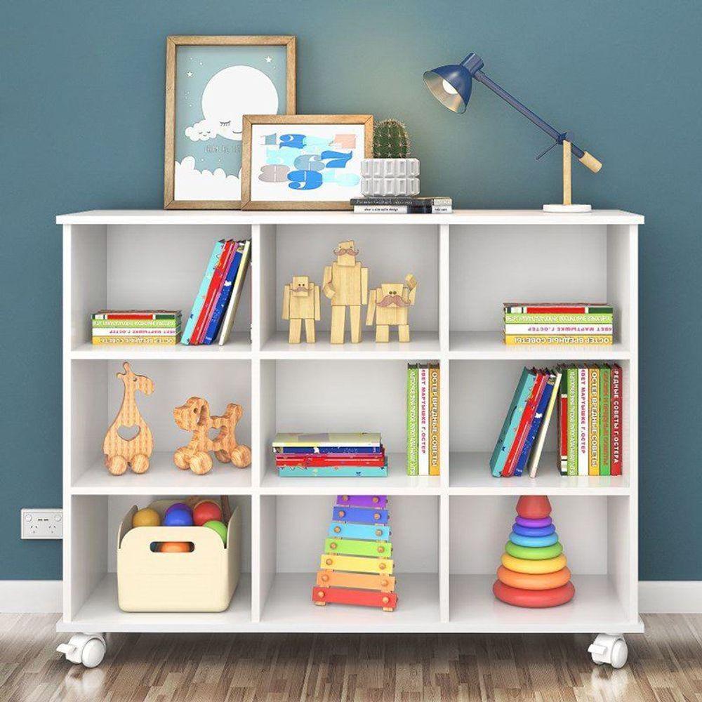 Nicho Organizador Sem Gavetas Com Rodízios Branco - Qmovi - 2