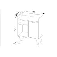 Aparador De Sala Jantar Ap2310 1 Porta Amêndoa - Tecno Mobili - 2