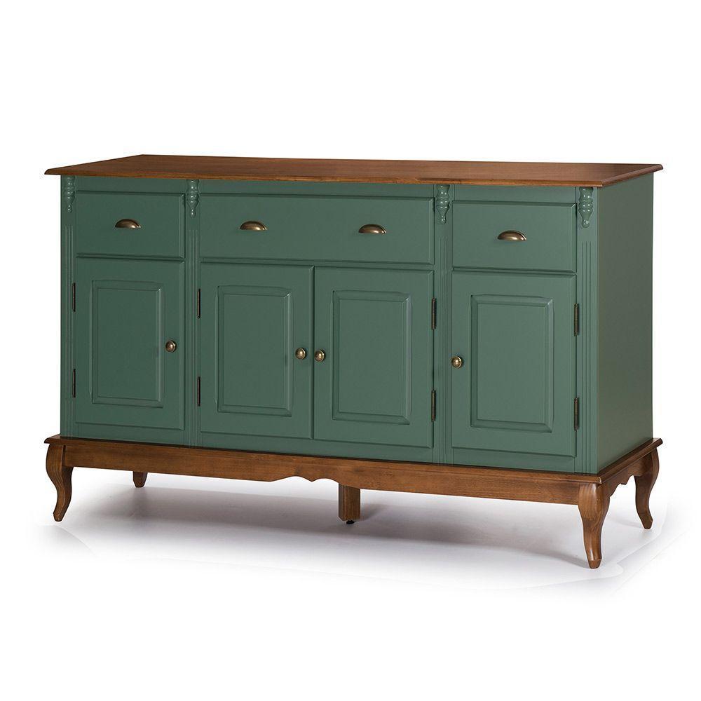 Balcão Buffet De Madeira Com 4 Portas E 3 Gavetas Hannover - M560805 Garapa - Verniz - 1