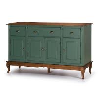 Balcão Buffet De Madeira Com 4 Portas E 3 Gavetas Hannover - M560805 Garapa - Verniz - 1