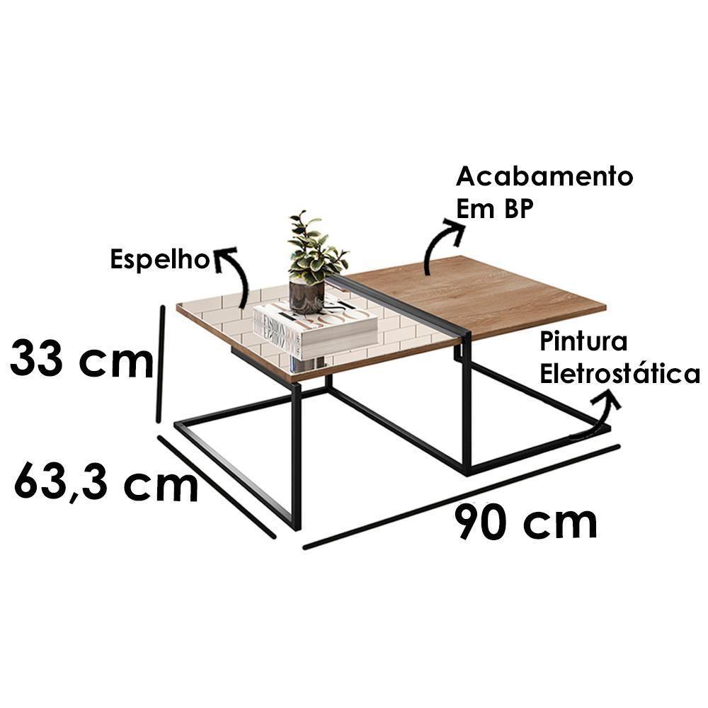 Kit Aparador E Mesa De Centro Aurum Demoliçao Preto Dhom Demoliçao Preto - 8