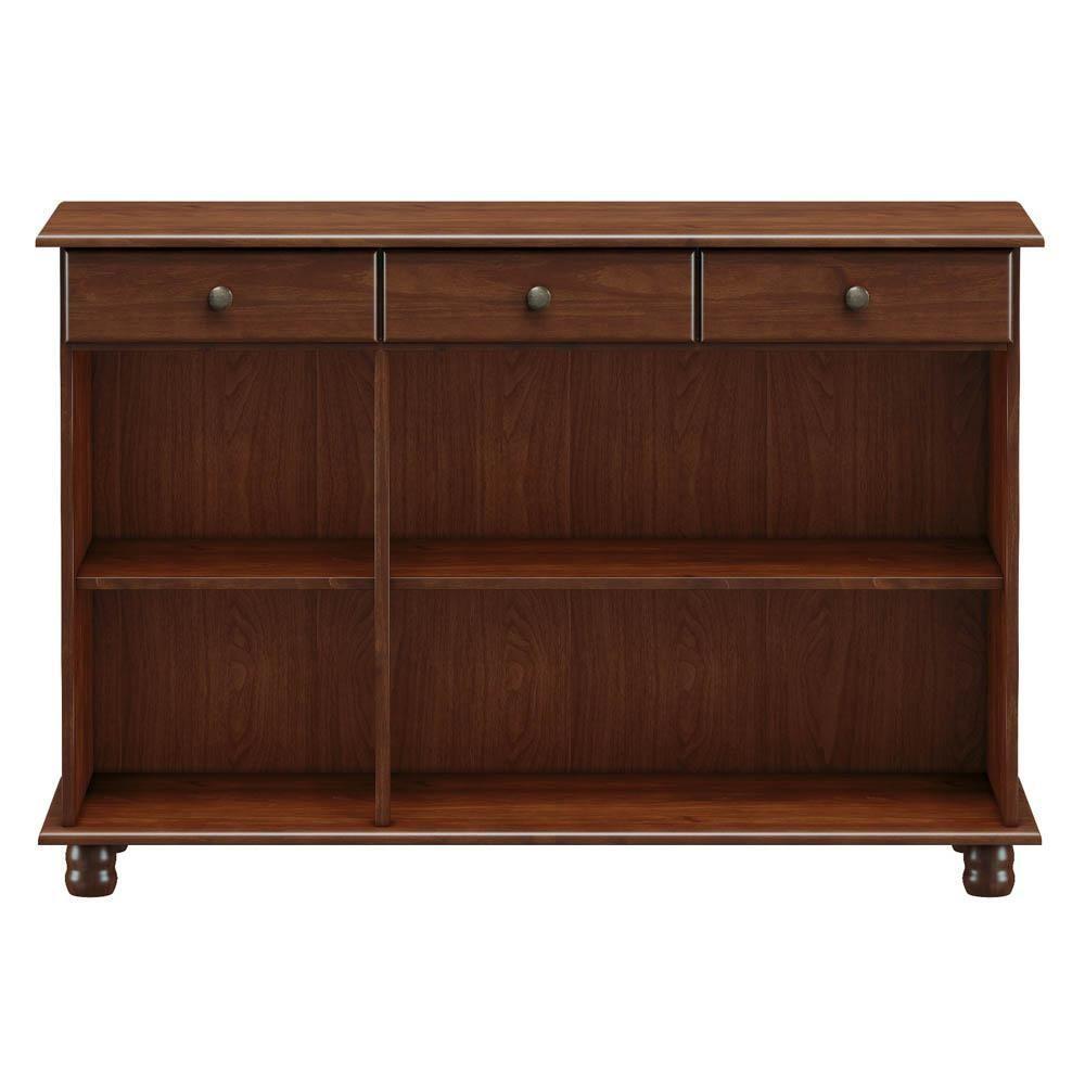 Balcão Buffet Sala De Jantar Rústico 128cm 3 Portas 3 Gavetas Rubia F07 Café - Mpozenato - 3