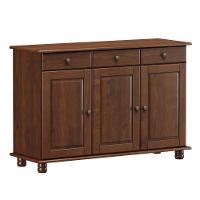 Balcão Buffet Sala De Jantar Rústico 128cm 3 Portas 3 Gavetas Rubia F07 Café - Mpozenato - 1