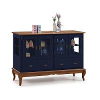 Buffet Balcão Antique Com 4 Portas, 2 Gavetas E 2 Prateleiras De Vidro - M560510 Garapa - Verniz - 2