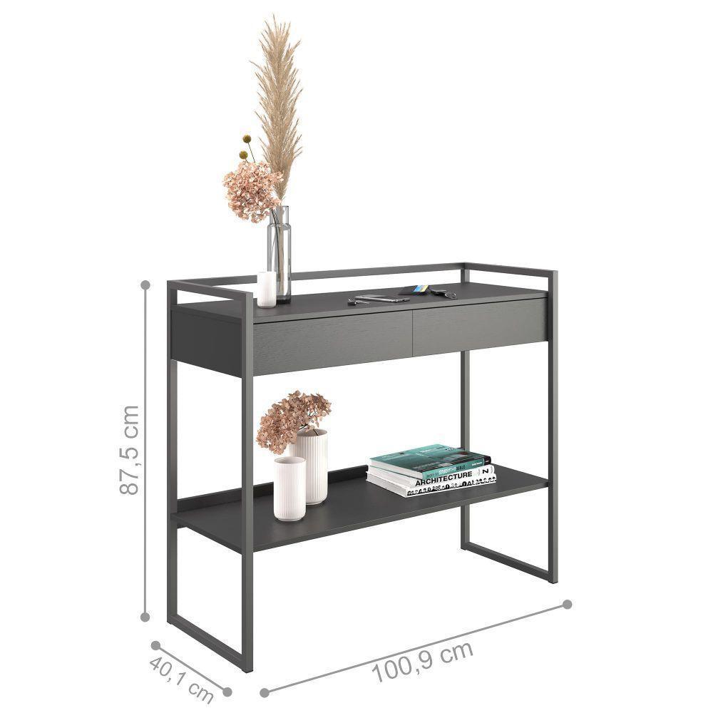 Conjunto Buffet E Aparador Industrial Preto Onix - 2