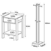 Quarto Solteiro 3 Peças Qt1 Nogal Branco Tecno Mobili Nogal - 5