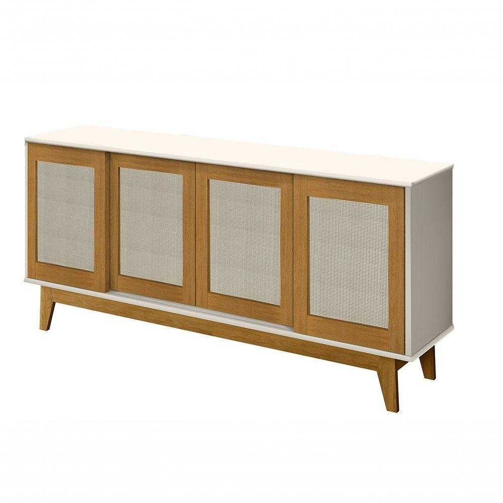 Buffet Detroit 4 Portas Branco / Madeira - Tebarrot - 3