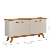 Buffet River 4 Portas Off White Nature - 4