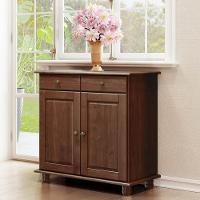 Balcão Buffet Sala De Jantar Rústico 88cm 2 Portas 2 Gavetas Rubia F07 Café - Mpozenato - 4