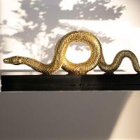 Aparador De Livros Serpente Em Poliresina Dourado - D'rossi - 7