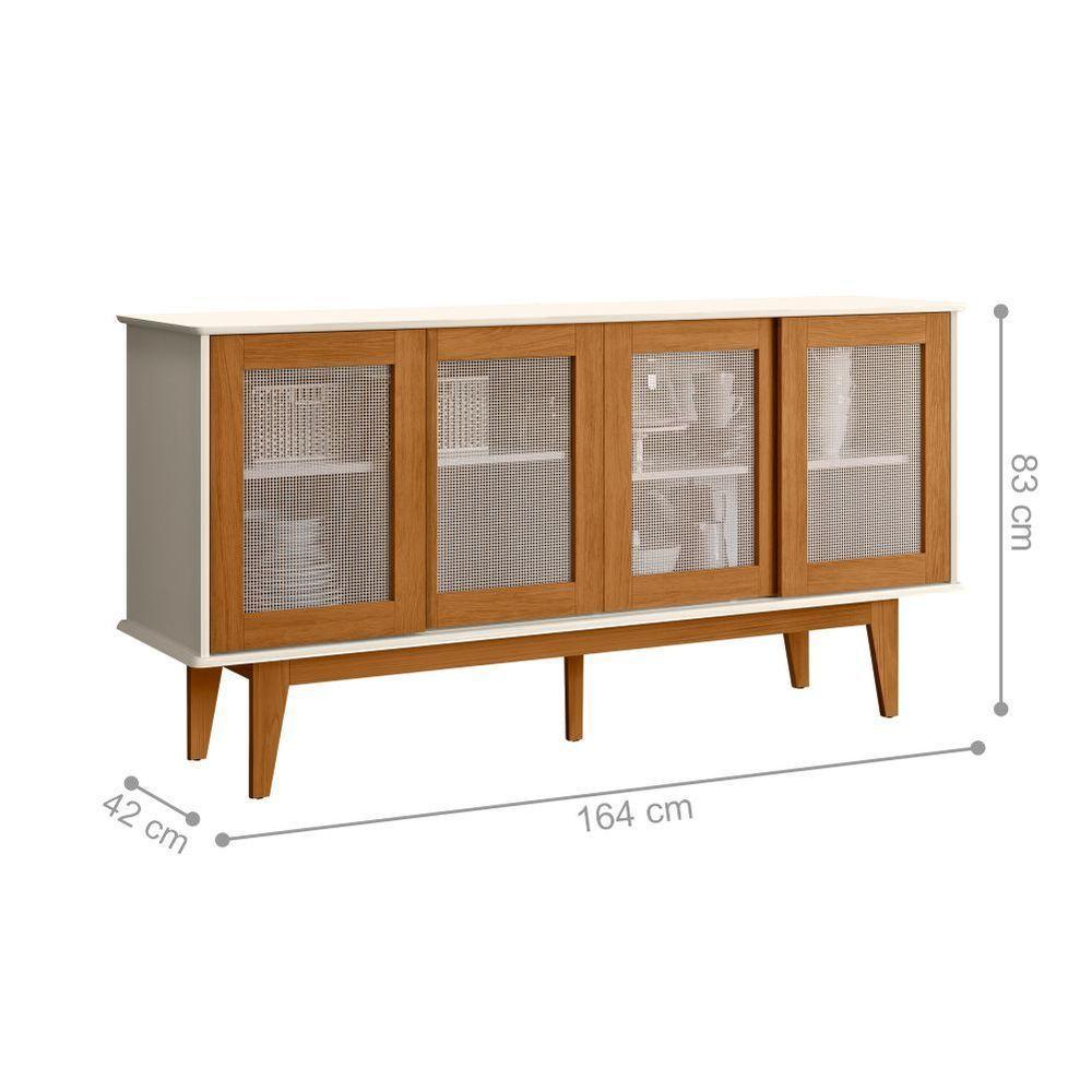 Buffet Sevilha 4 Portas Off White Nature - 5