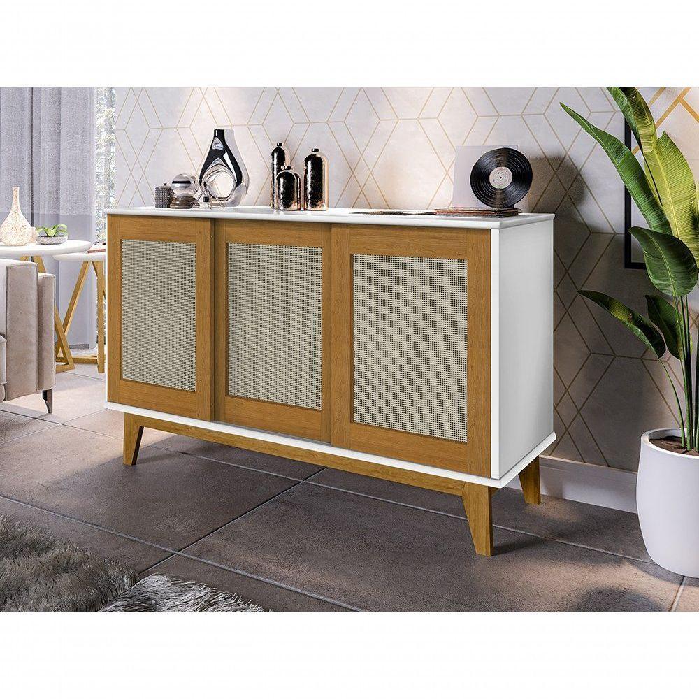 Buffet Detroit 3 Portas Branco / Madeira - Tebarrot - 1