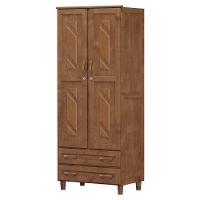 Guarda Roupa Multiuso 2 Portas E 2 Gavetas Em Madeira Imbuia - 5