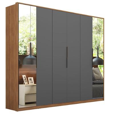 Guarda Roupa Casal 6 Portas 2 Espelhos Grafito D66012k