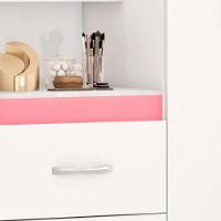Guarda Roupa Capelinha 4 Portas Branco Rosa Flex Demobile - 9