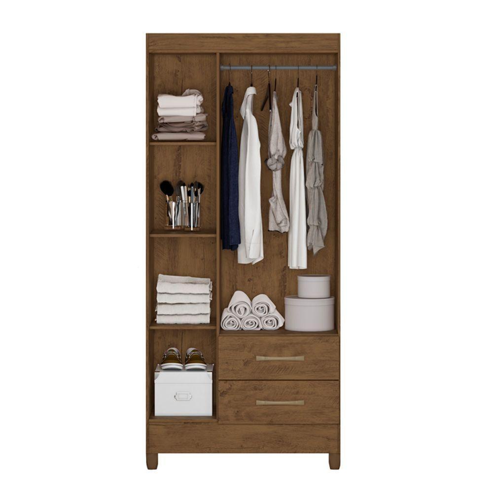 Guarda Roupa 3 Portas Lima Castanho Wood 951331 Moval - 2