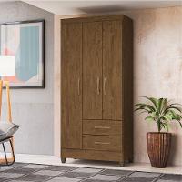 Guarda Roupa 3 Portas Lima Castanho Wood 951331 Moval - 3