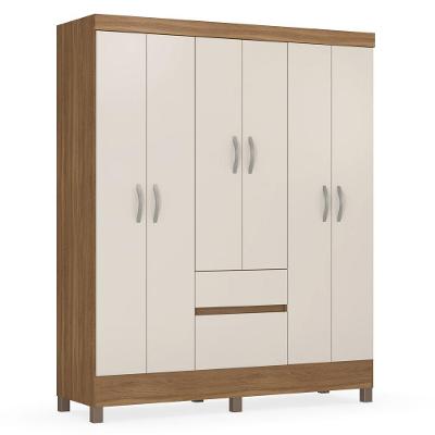Guarda Roupa Casal 6 Portas 2 Gavetas Amendola/Off White