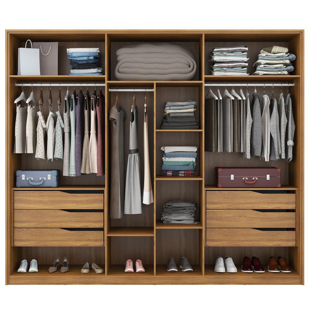 Guarda Roupa Casal 6 Portas Amêndola Touch Grafito D66010k - 2