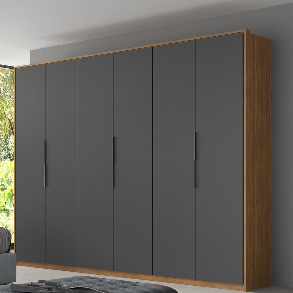 Guarda Roupa Casal 6 Portas Amêndola Touch Grafito D66010k - 3