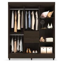 Guarda Roupa 8 Portas Com Pés E Espelho Munique ébano - 3