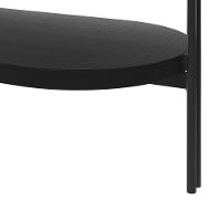 Aparador Decorativo Grimaldi Base Aço Com Detalhe Em Couro Preto G77 - 2