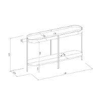 Aparador Decorativo Grimaldi Base Aço Com Detalhe Em Couro Preto G77 - 5