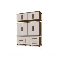 Guarda Roupa Londres Triplex 4 Portas 6 Gavetas Com Maleiro Luapa Móveis - 3