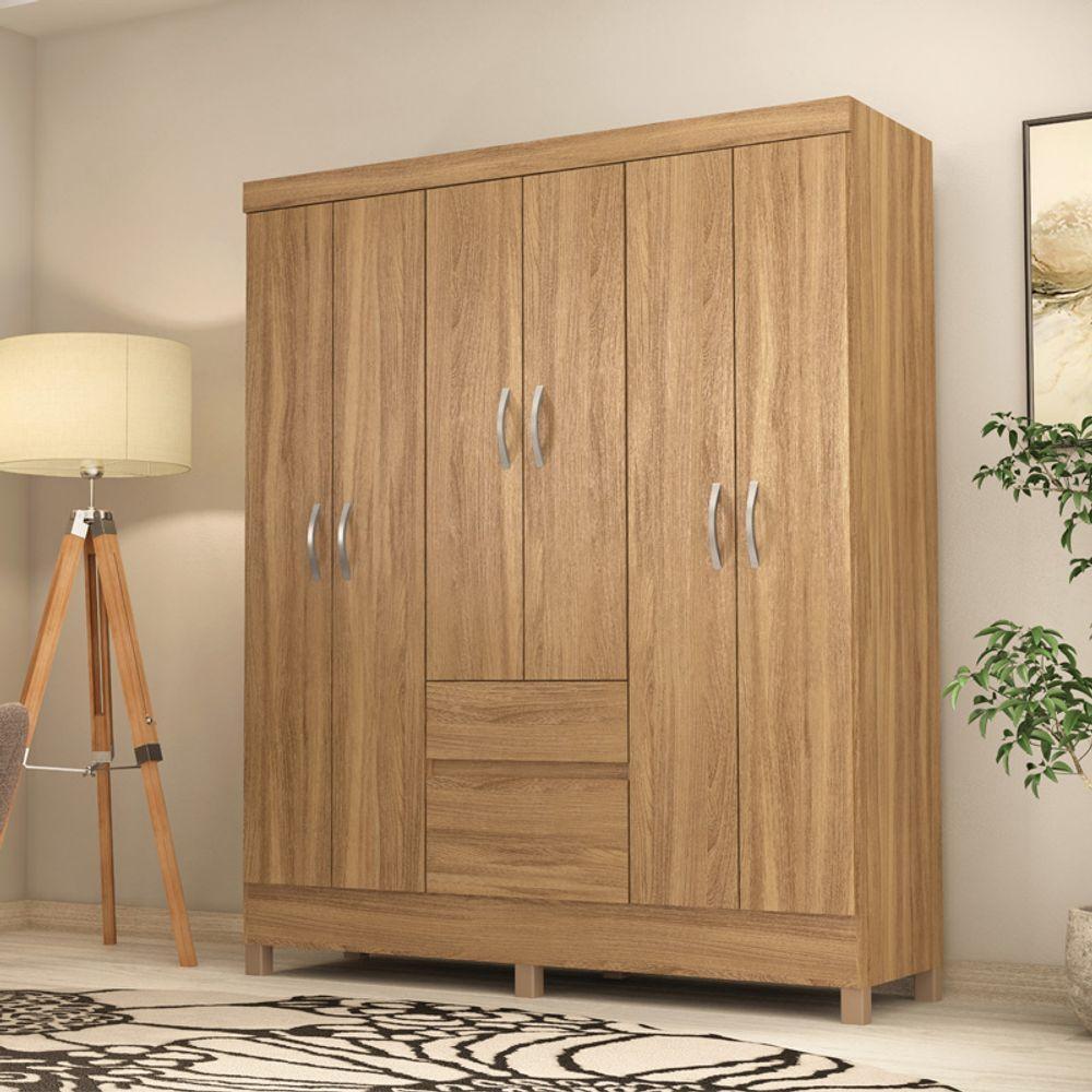 Guarda Roupa 6 Portas Com Pés Flash Ii Amêndola Touch 62920 - 3