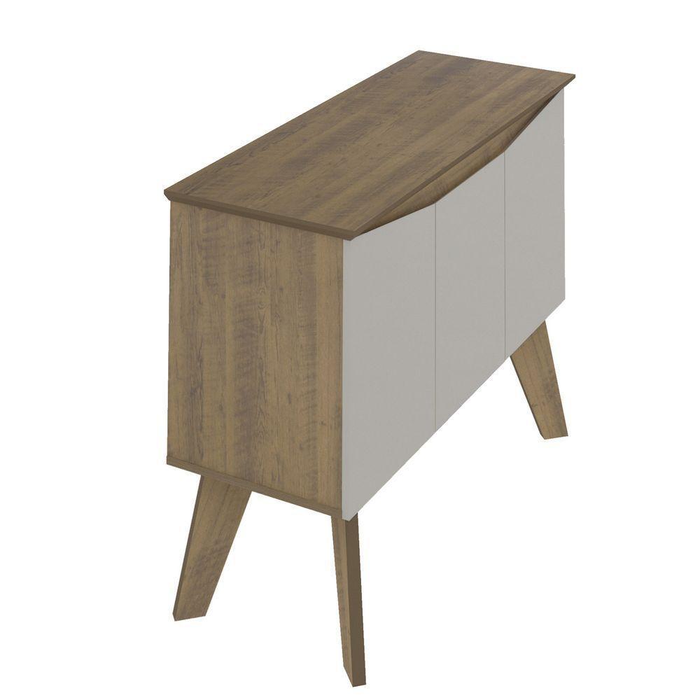 Bancada Oásis Pinho/ Off White 3 Portas Tampo - 5