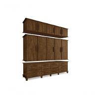 Guarda Roupa Berlim Quarto Casal 5 Portas 12 Gavetas Com Maleiro Luapa Móveis