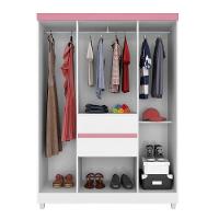 Guarda Roupa 6 Portas Com Pés Ecom Ii Branco Rosa Flex 62020 - 5