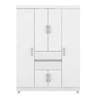 Guarda Roupa 6 Portas Com Pés Ecom Ii Branco Rosa Flex 62020 - 7