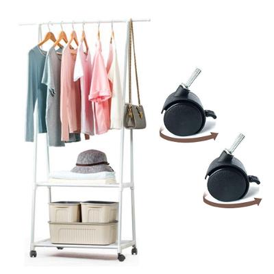 Arara Dupla Organizador Armario Movel Com Rodas Prateleiras