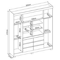 Guarda Roupa Casal 4 Portas 6 Gavetas Amendola/Off White - 3