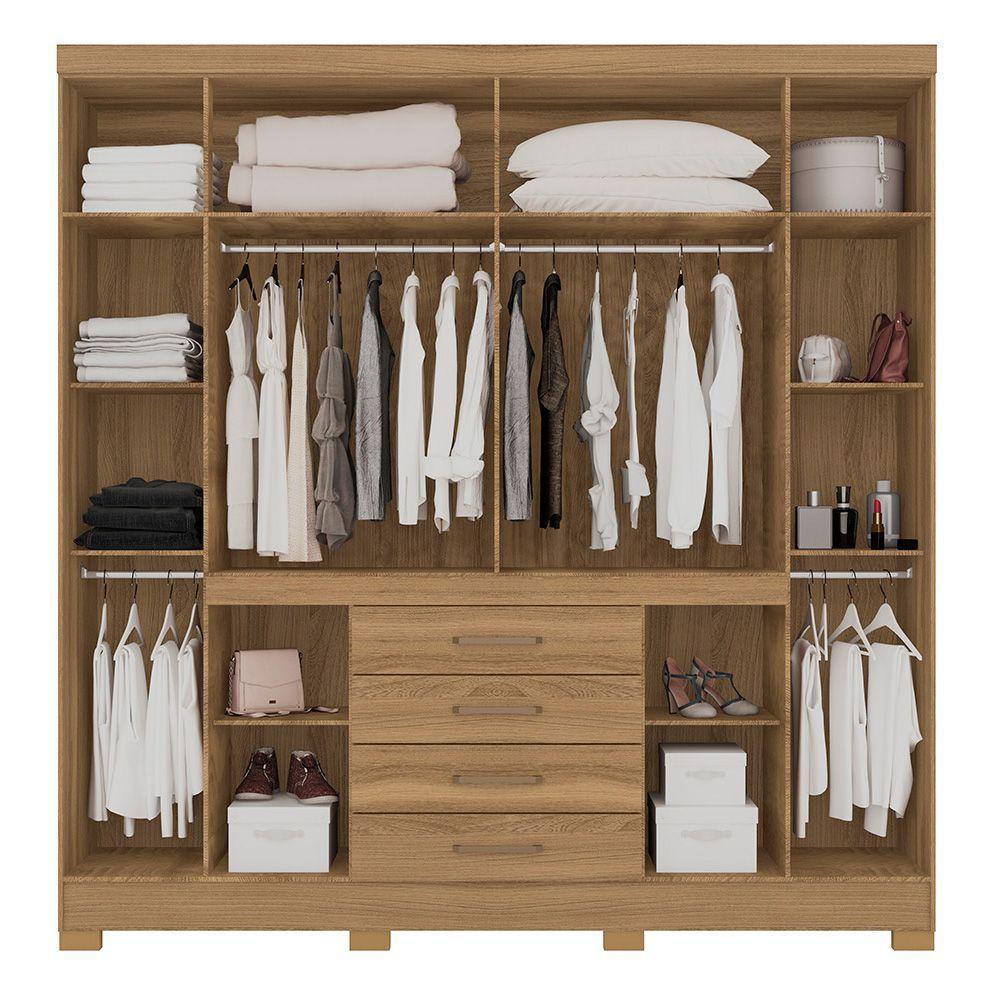 Guarda Roupa Casal 8 Portas Com Pés New Realce 84020 - 3