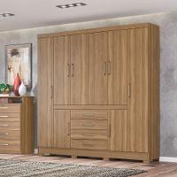 Guarda Roupa Casal 8 Portas Com Pés New Realce 84020