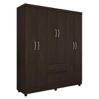 Guarda Roupa 6 Portas Com Pés Flash Ii ébano Touch 62920 - 1