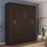 Guarda Roupa 6 Portas Com Pés Flash Ii ébano Touch 62920 - 3