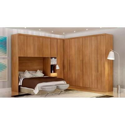 Guarda Roupa Casal Safira Rizon 6 Portas de Bater 4 Gavetas Cumaru MDF