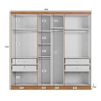 Modulo Para Guarda Roupa Com 6 Portas E 4 Gavetas Cumaru - 3